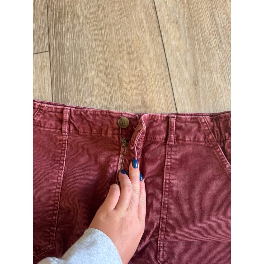 American Eagle Burgundy Corduroy Skirt - Picture 2 of 6